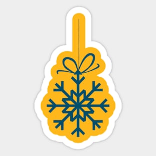 Christmas Snow Blue Decorations Sticker